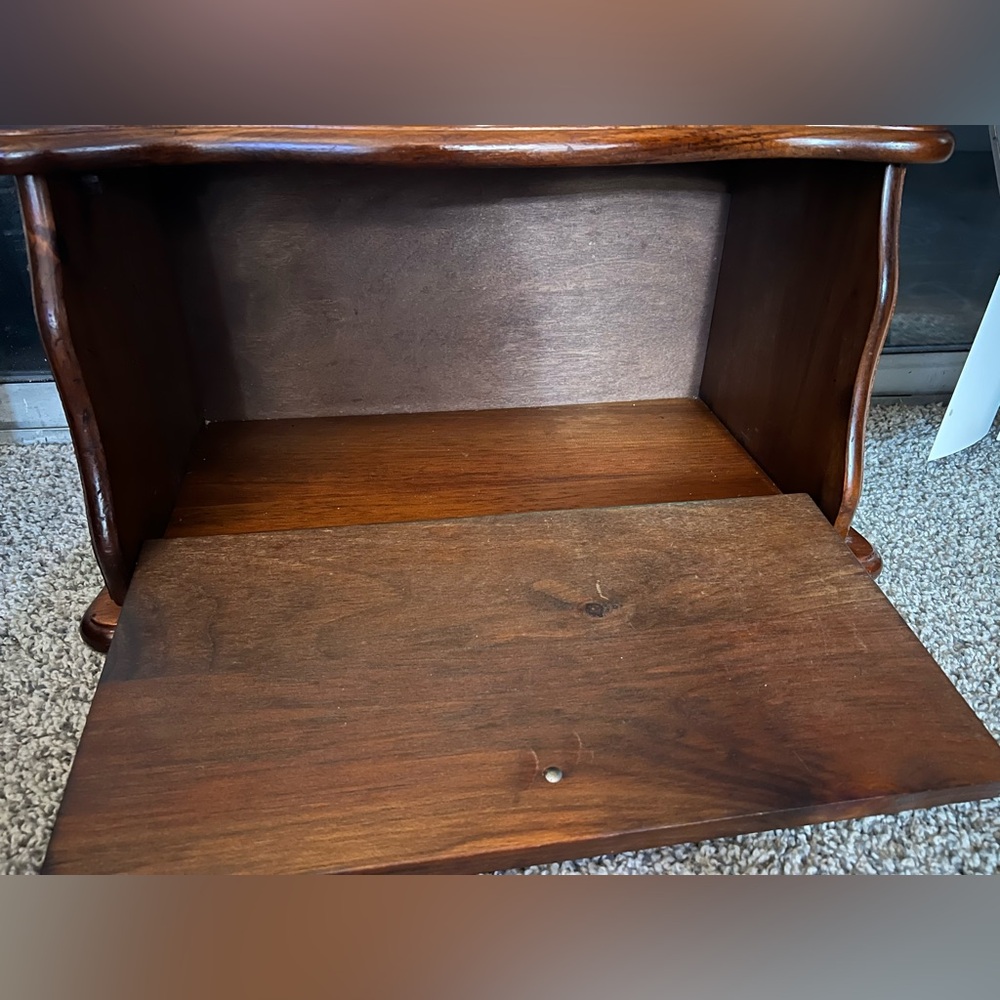 Wooden Bread Box Storage Chest in Dark Brown - Picture 3 of 3